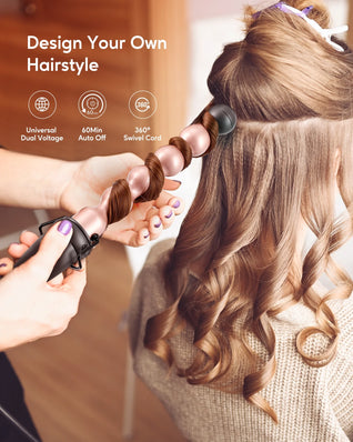 Kipozi® 5-in-1 CurlCraft Pro Set – Instant Heat Ceramic Styling Kit