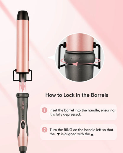 Kipozi™ 5-in-1 CurlCraft Pro Set – Instant Heat Ceramic Styling Kit
